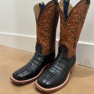 Hyer Boots Men’s Black Caiman Boots Size 8